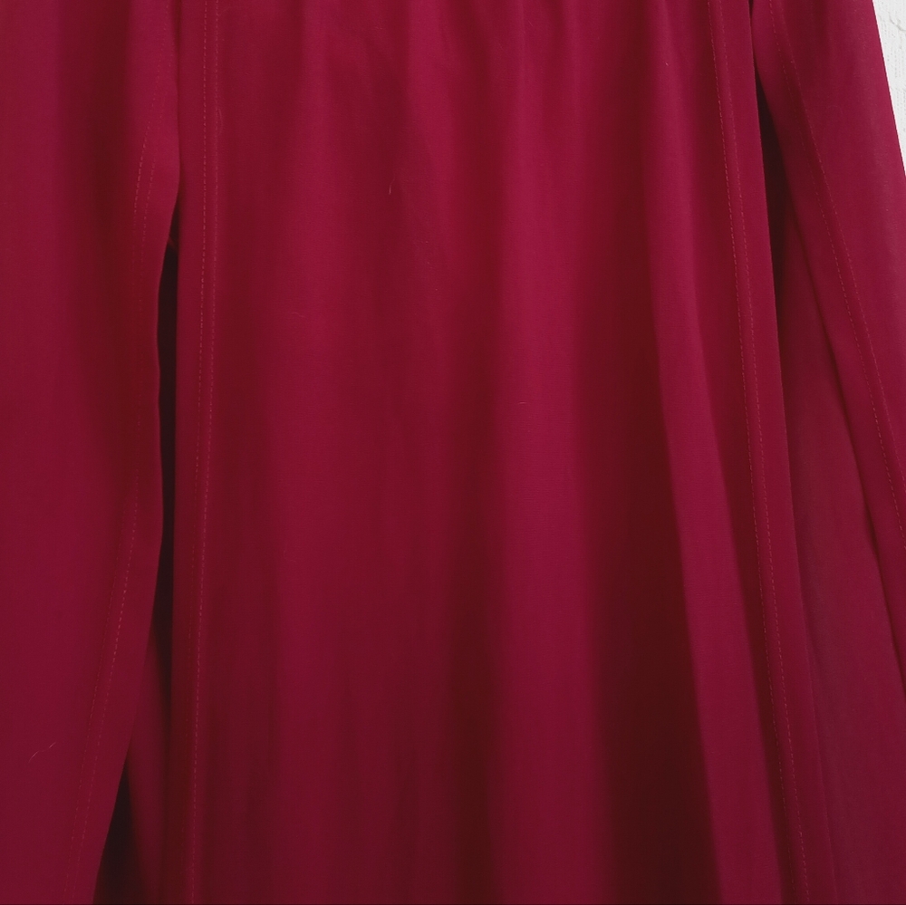 Mint Snow Sheer Red Goddess Maxi Skirt High Thigh Skirts Sexy Dancing Resortwear - Picture 3 of 11